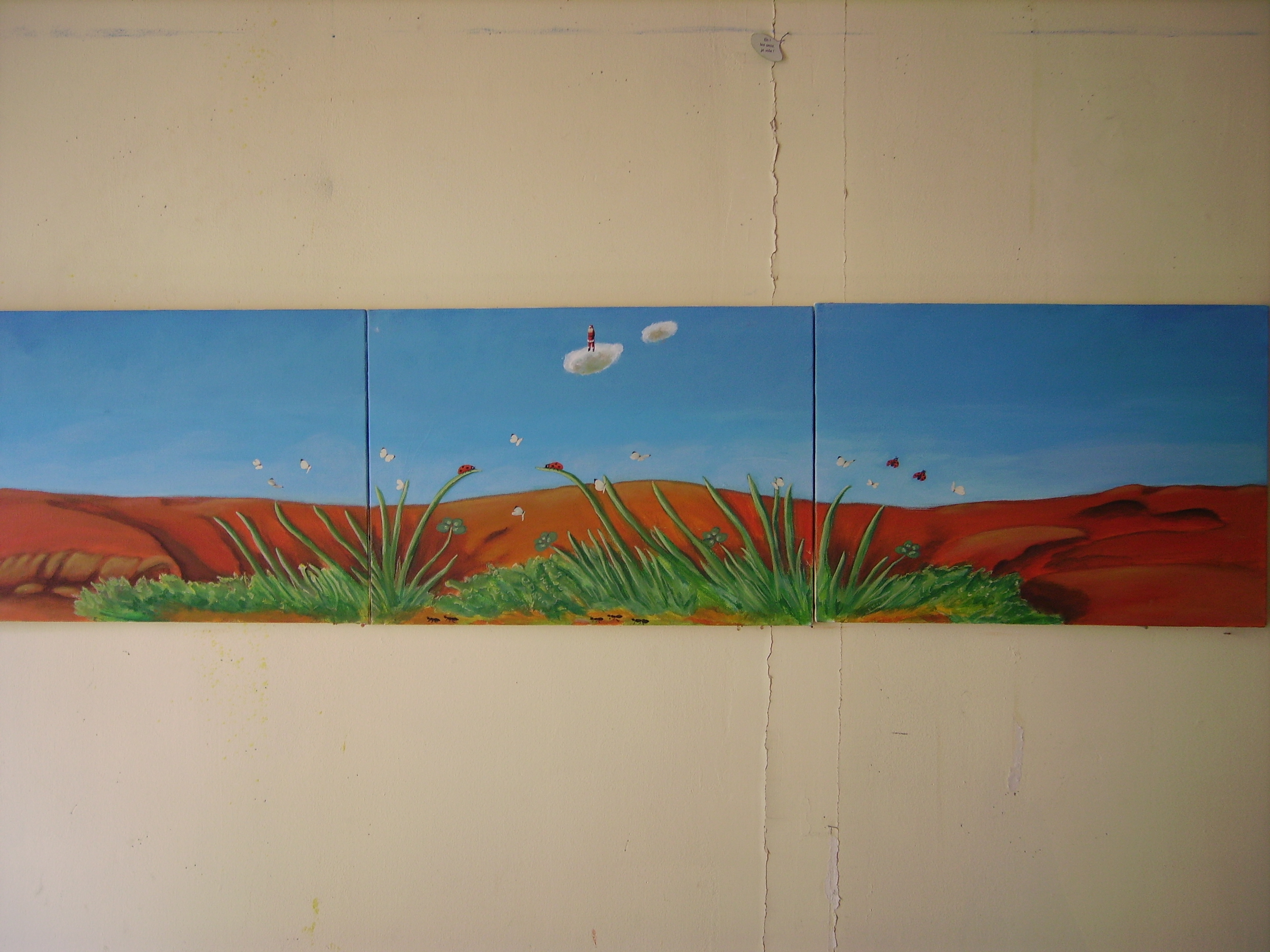 paysage au père noel 3 <br>‟paysage au père noél 3‟-1m39/33cm - 2005<br>