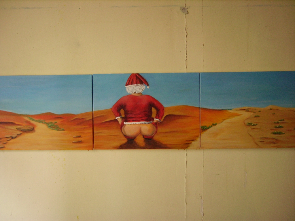 Paysage au père noel 6 <br>‟paysage au père noél 6‟-1m39/33cm -2007<br>